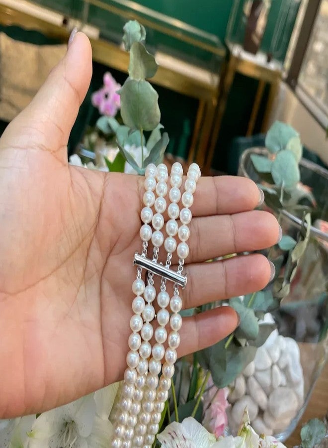 REGLET 750 Pcs Off White Beads - 6nm, 8mm, 10mm - DIY Beads for Bracelets Making Kit, Crafting, Embroidery Crafts, Jewellery Making Kit, Beadwork, Pearls for Craft, Beading - 150 Grams - Image 4
